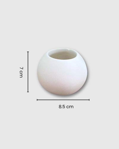 pequeña matera en yeso para plantas, velas, artesanias