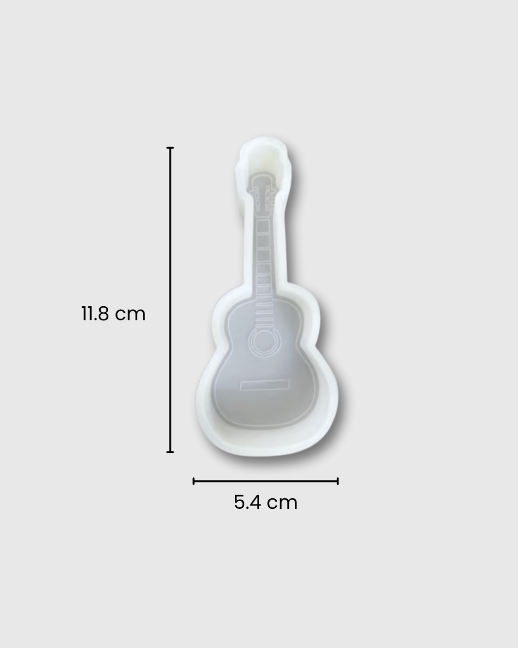 Molde de silicona en forma de guitarra