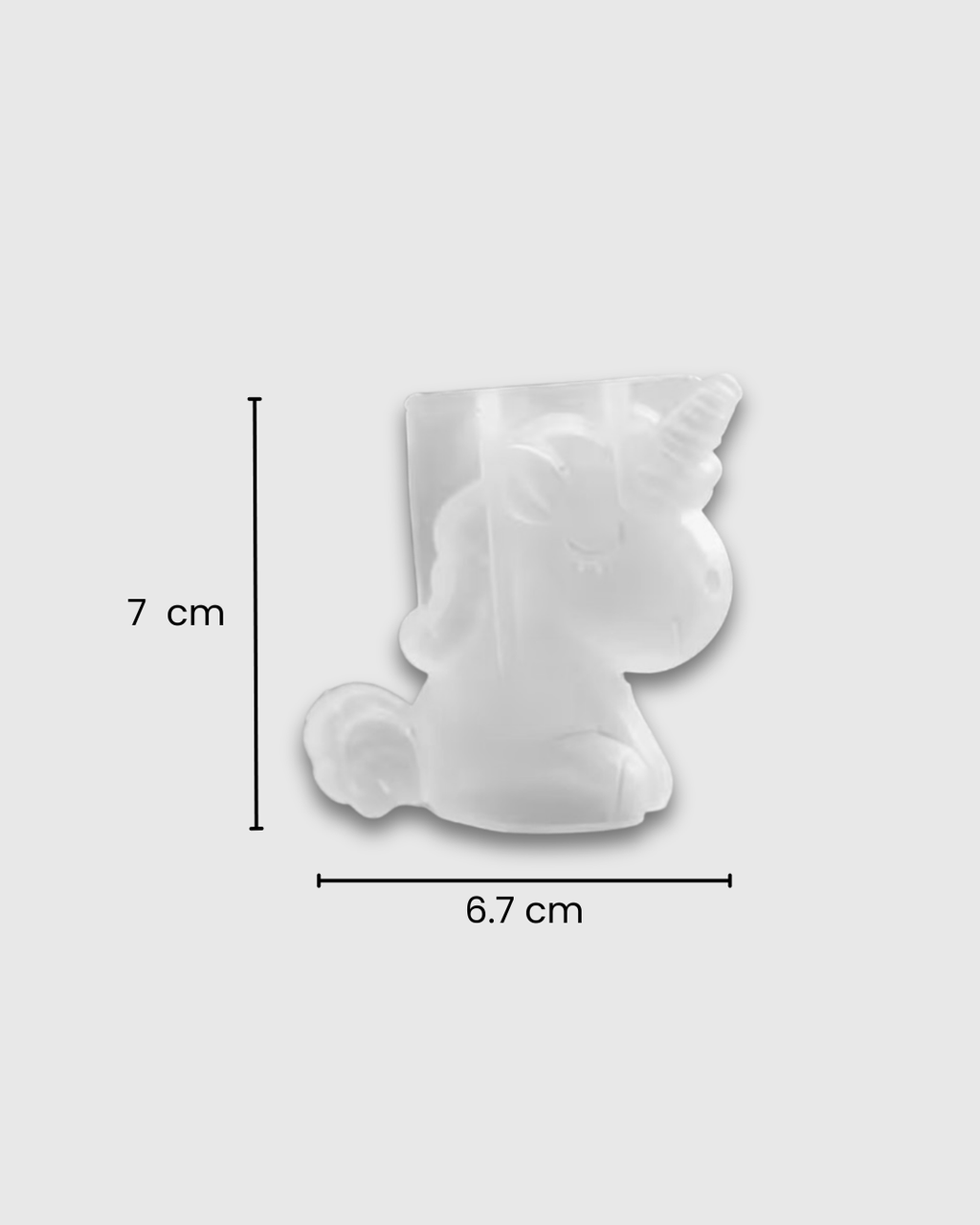 Molde de silicona en forma de unicornio