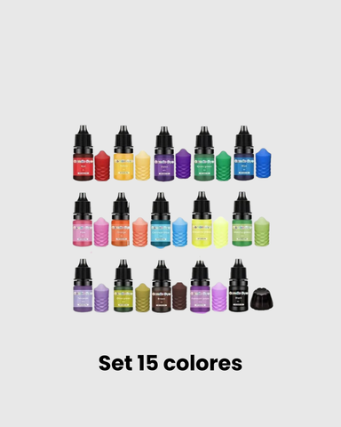Set de Tintes Concentrados para Velas – 15 Colores x 5 ml