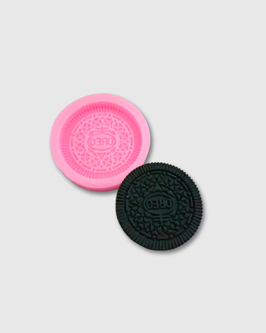 Molde de silicona en forma de galleta oreo