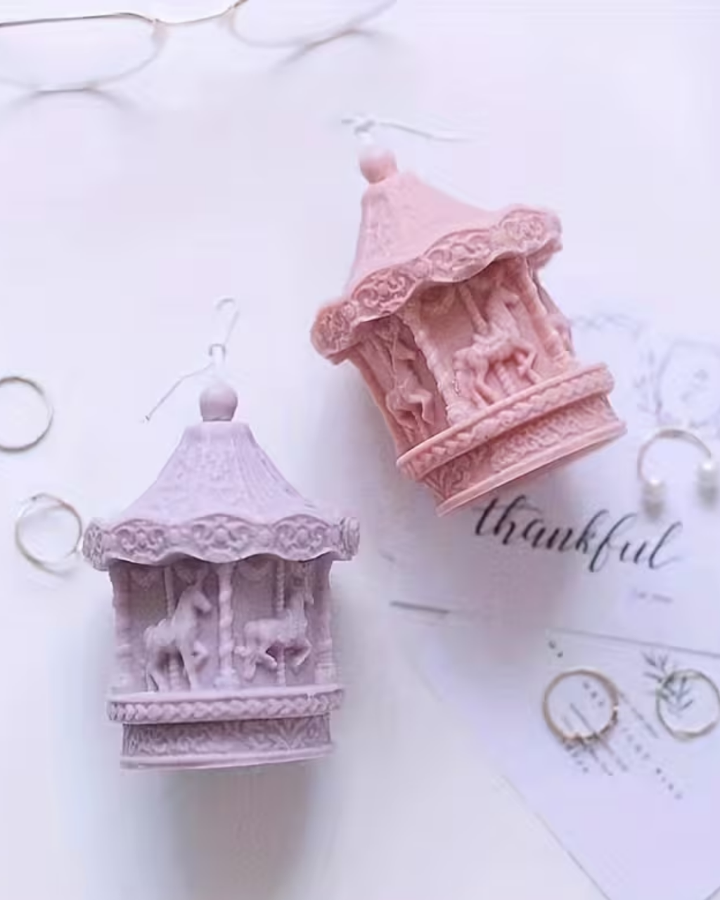 Molde de Silicona en Forma de Carrusel de Caballos