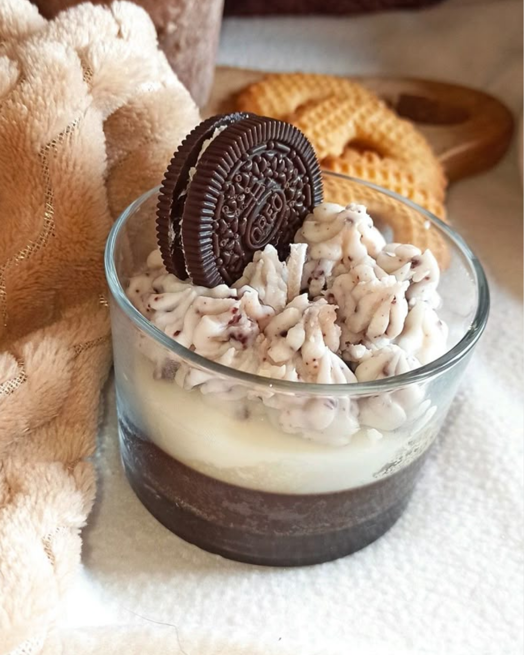 Molde de silicona en forma de galleta oreo