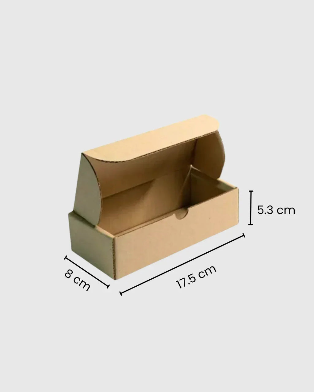 Caja de cartón microcorrugado 17.5x8x5.3 cm
