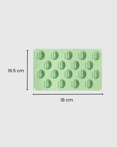 Molde de Silicona en Forma de Mini Waffles