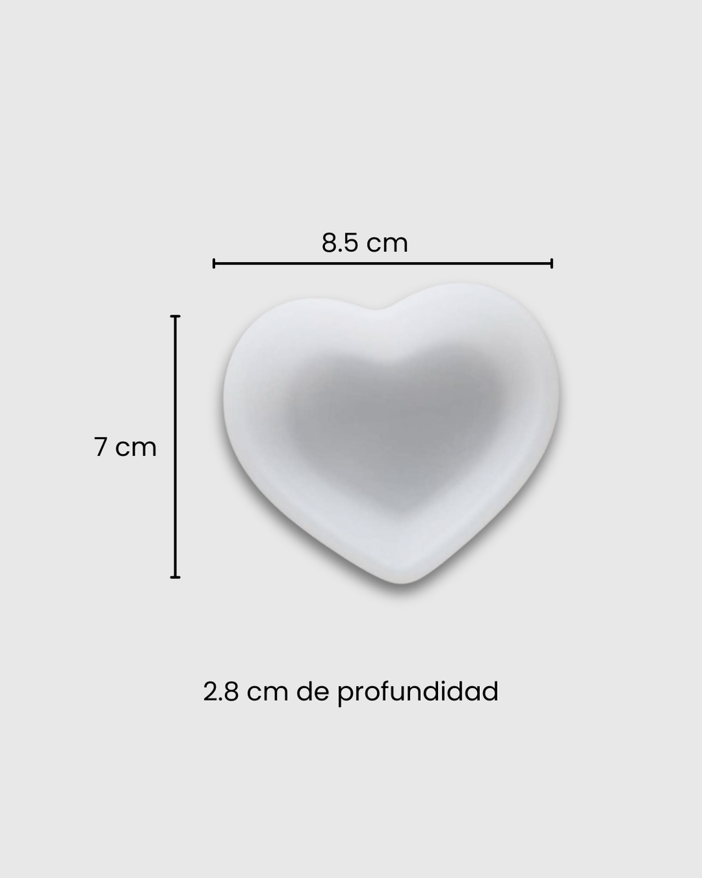Molde de Silicona Recipiente Corazón Pequeño