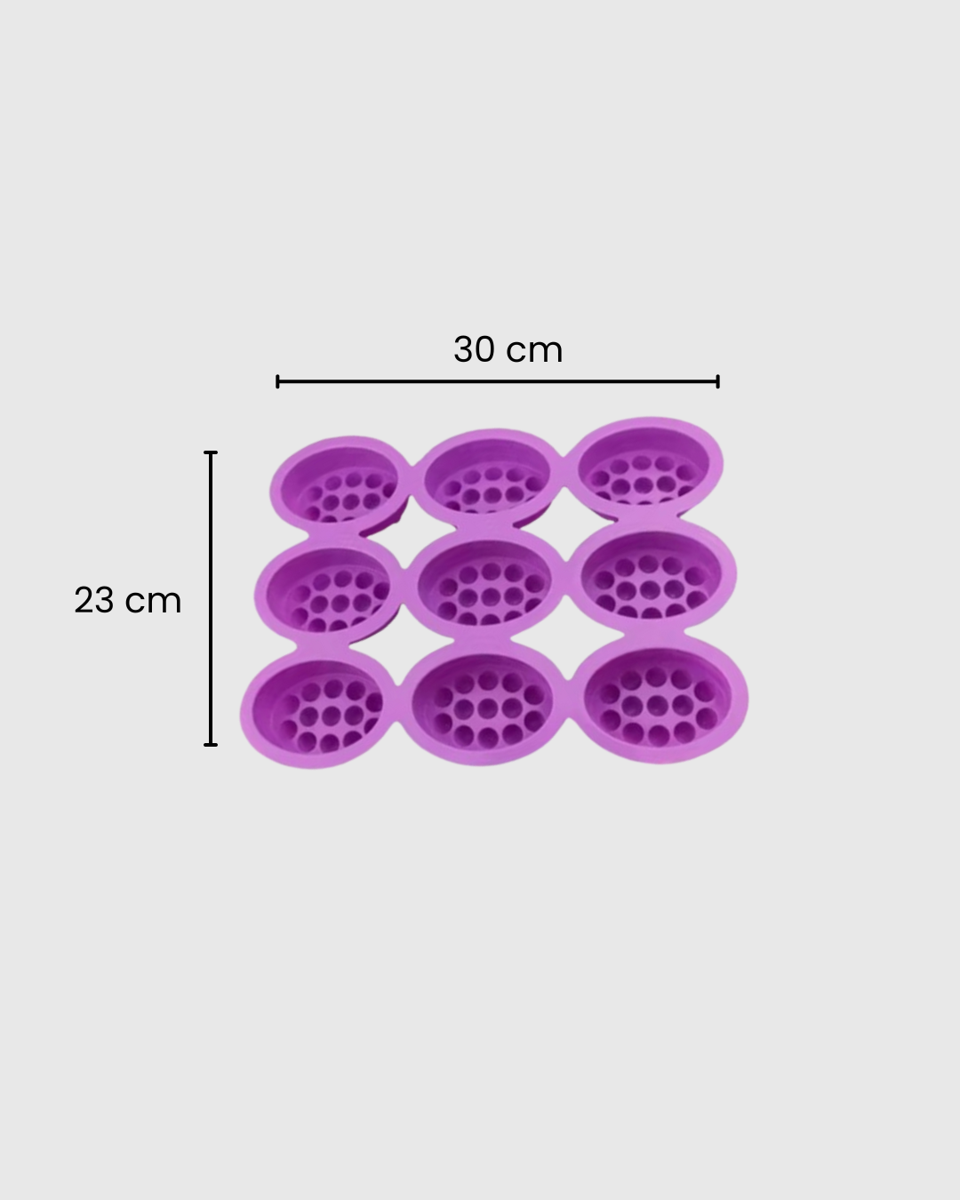 Molde de Silicona para Jabón Artesanal – 9 Cavidades de Masaje