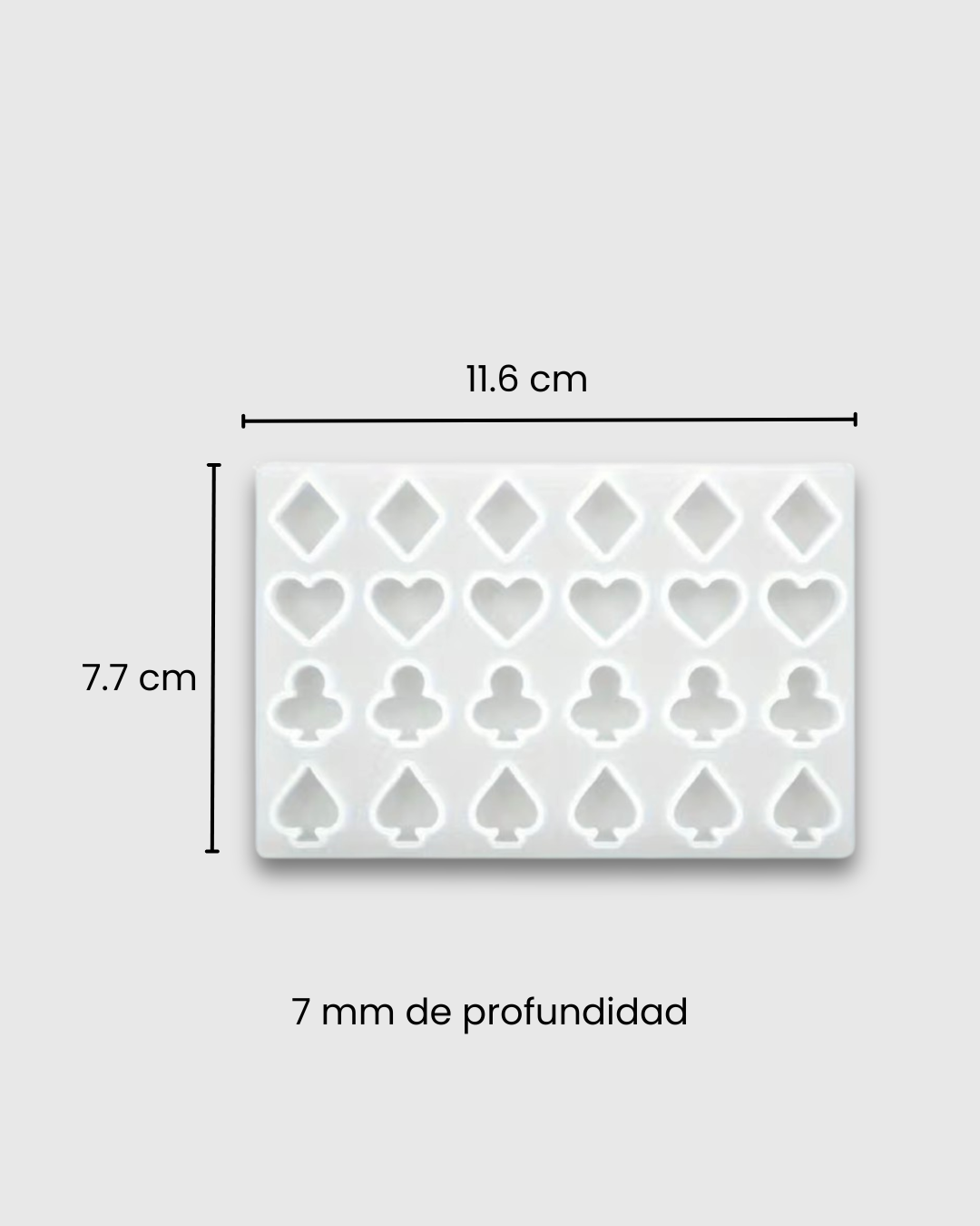 Molde de silicona de figuras de naipe pequeñas - poker