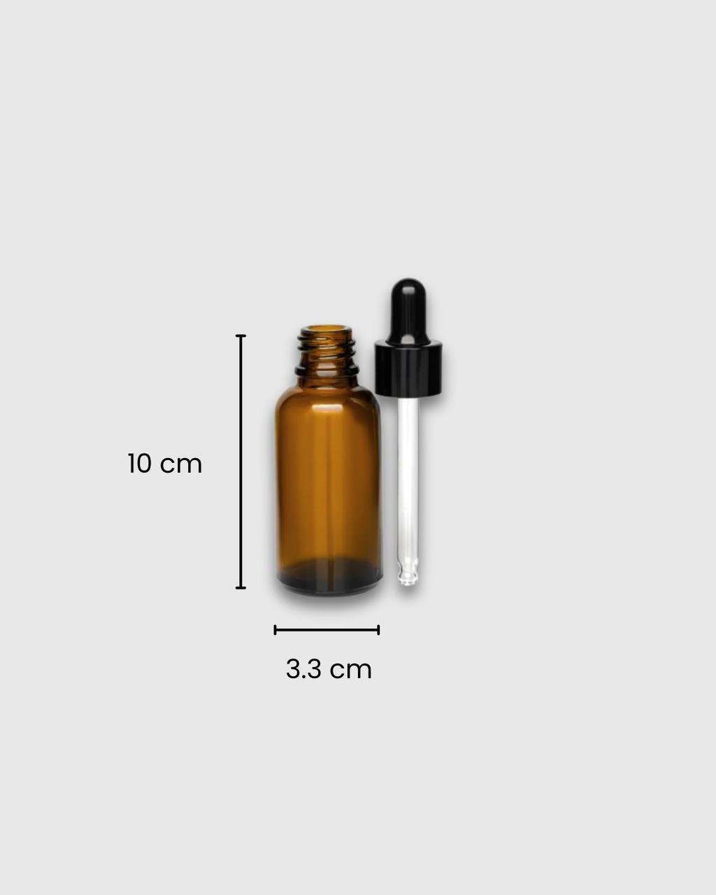 Envase de Vidrio Ámbar 30 ml con Gotero