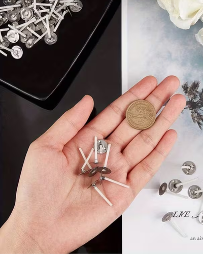 Pabilos con base de aluminio – 50 unidades (2.6cm)