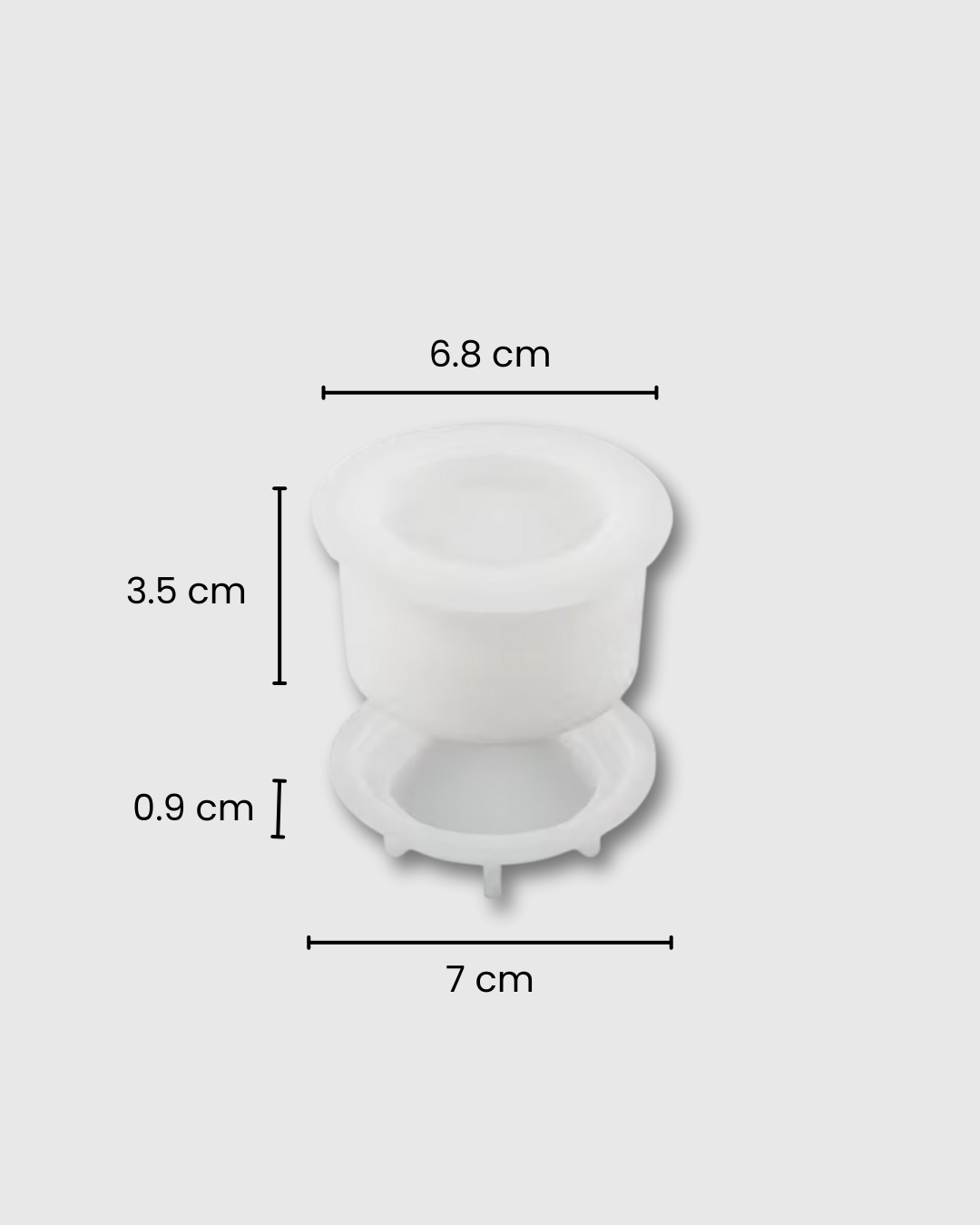 Molde de Silicona para Recipiente Pequeño con Tapa