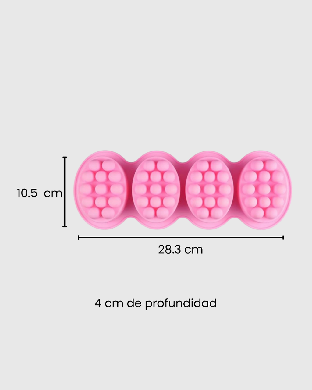 Molde de Silicona para Jabón de Masaje – 4 Cavidades