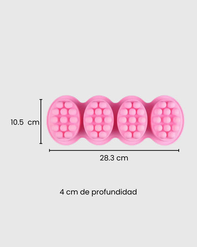 Molde de Silicona para Jabón de Masaje – 4 Cavidades