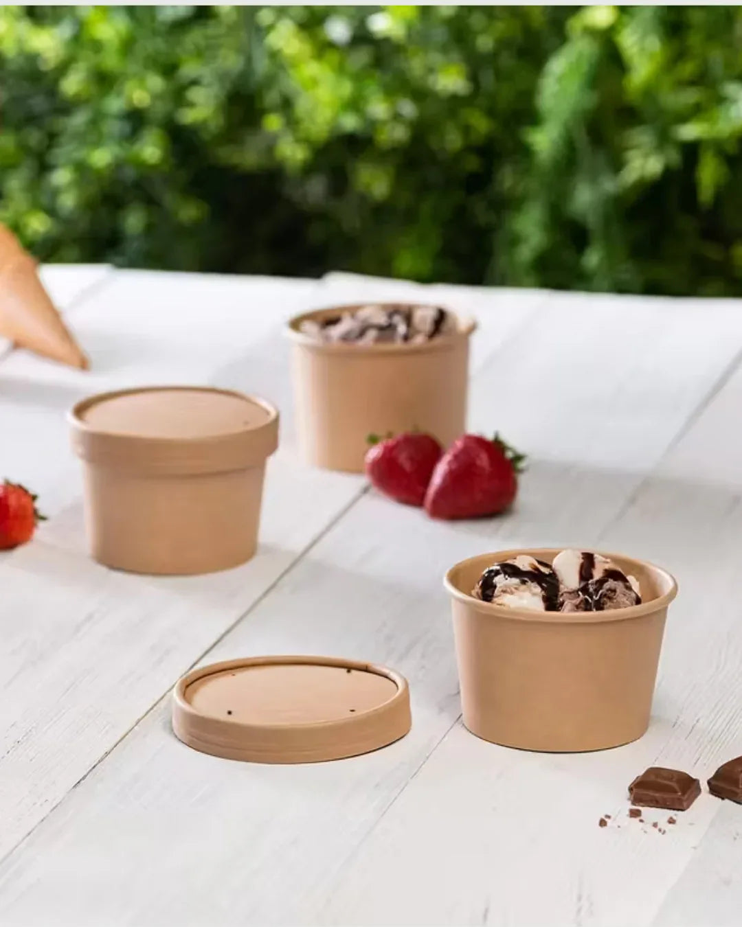 Contenedor 8oz con tapa de bamboo