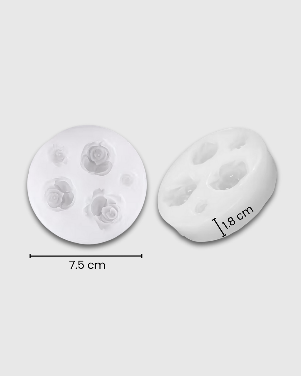 Molde de silicona de 5 mini rosas