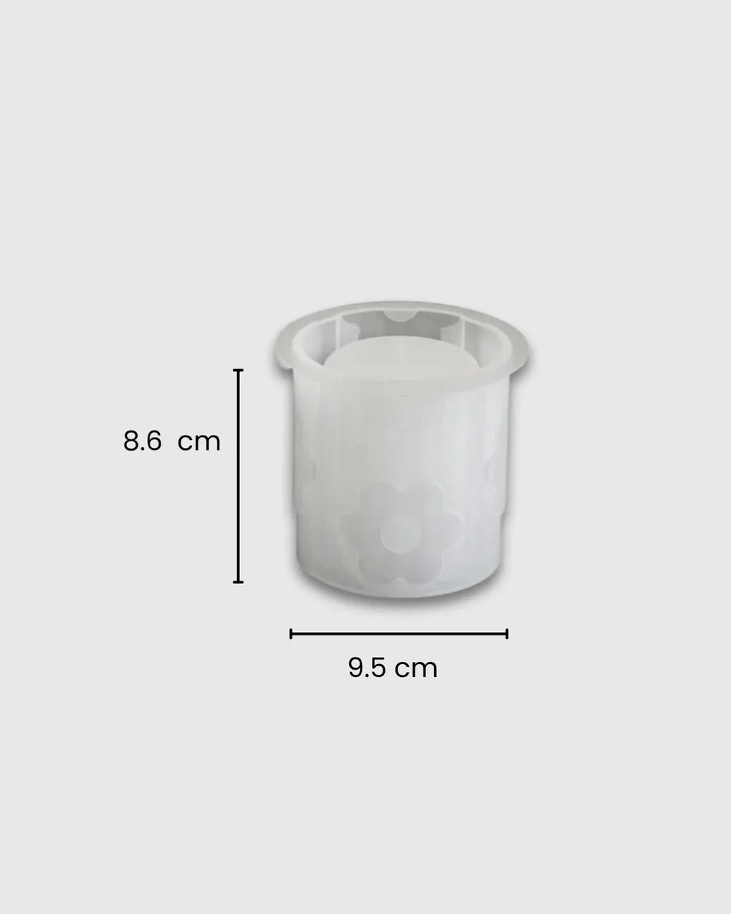Molde de silicona Vaso con flores en relieve