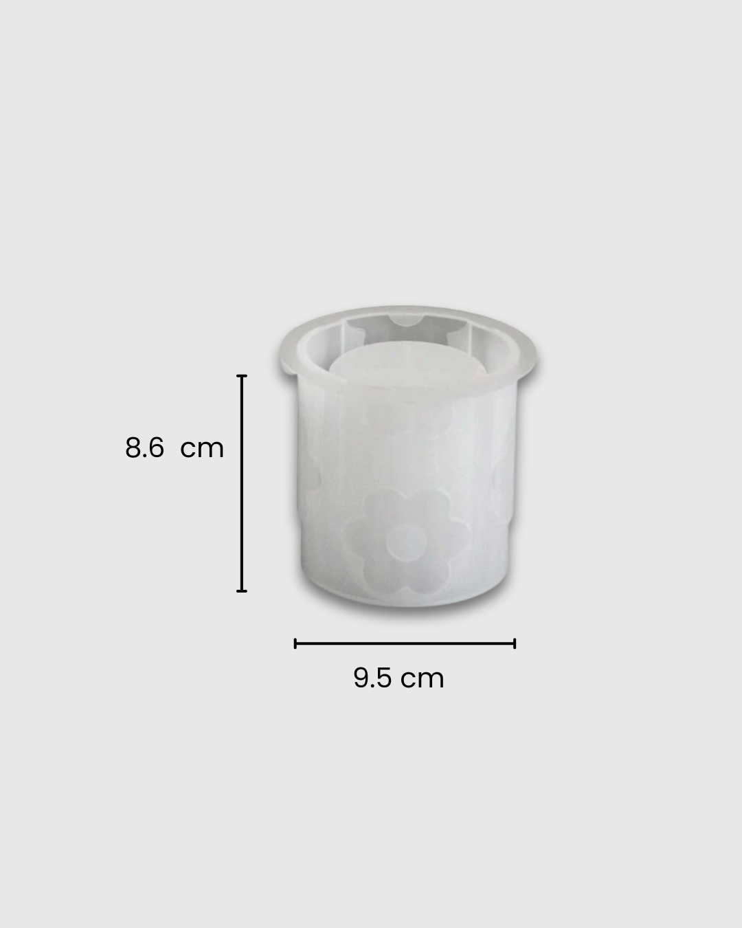 Molde de silicona flor circular en relieve