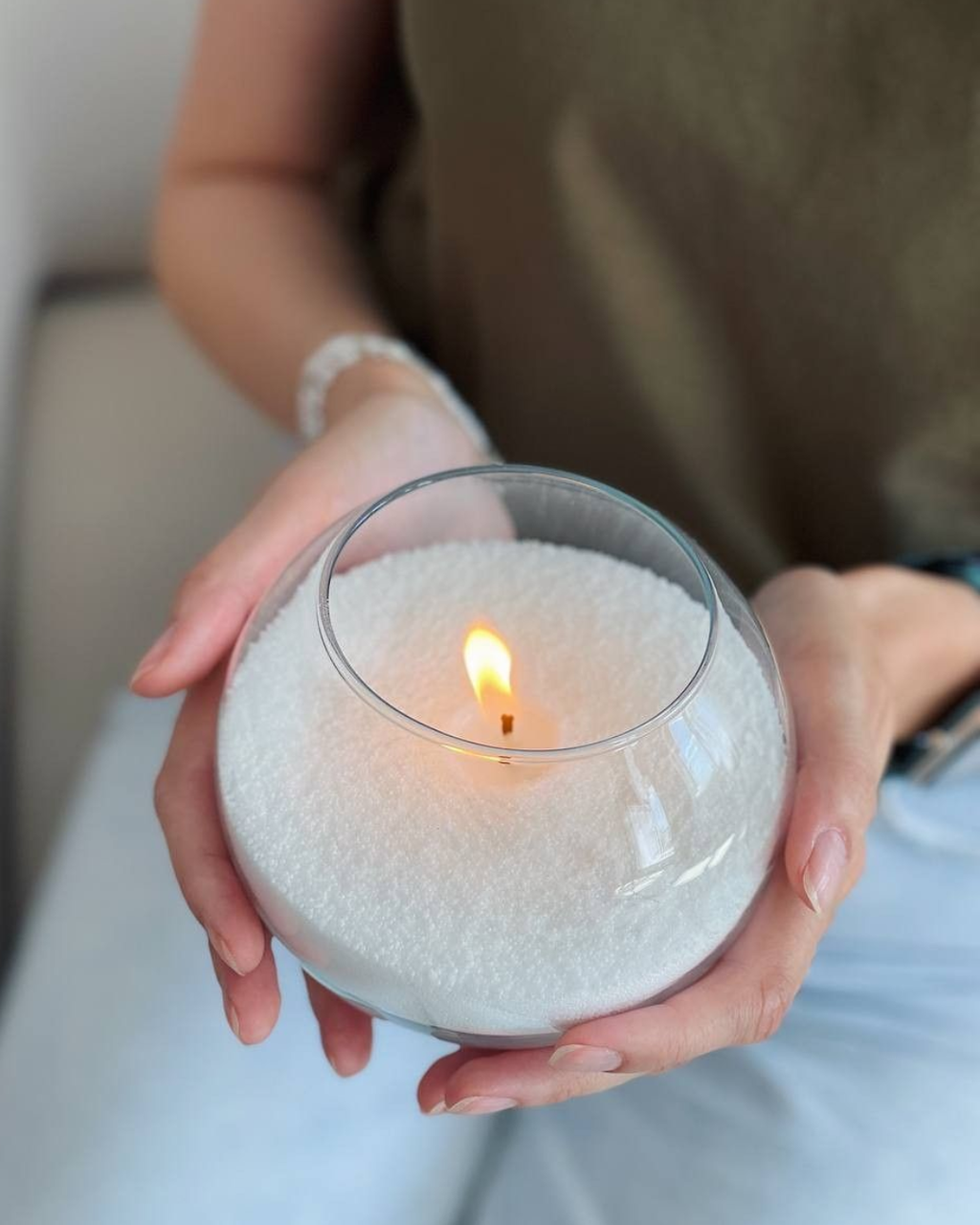 1 kilo de Cera Arena con 50 pabilos importados