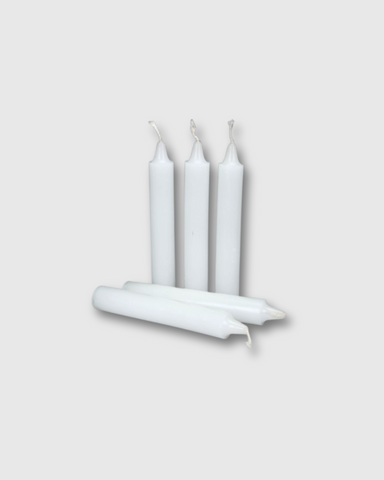 Vela estándar blanca paquete x 10