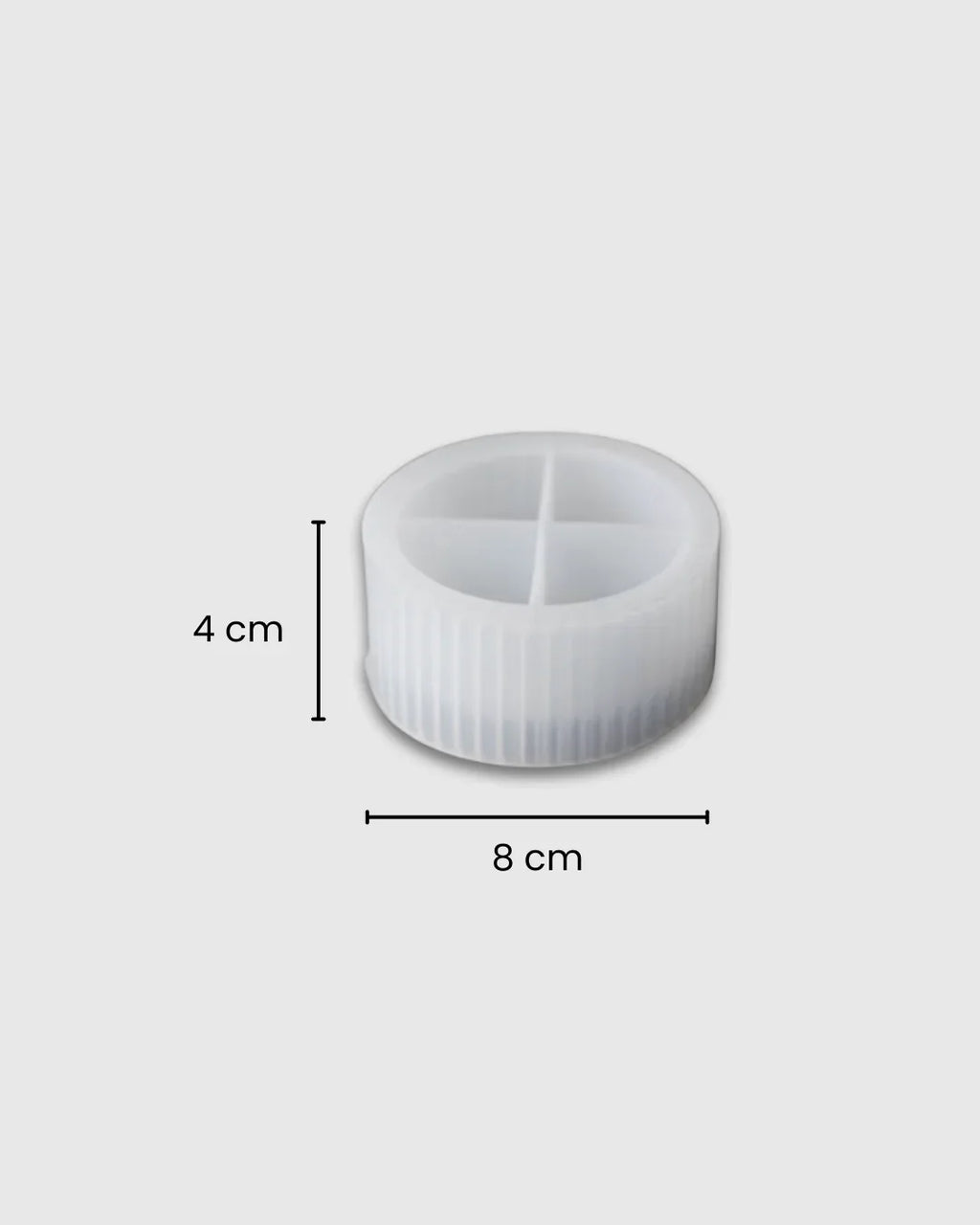 Molde de Silicona para Recipiente Pequeño con Rayas