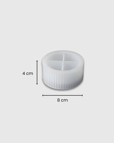 Molde de Silicona para Recipiente Pequeño con Rayas
