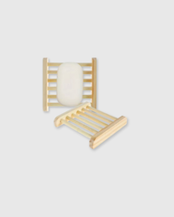 Jabonera de Madera Natural – Bandeja Rectangular con Drenaje para Baño y Ducha