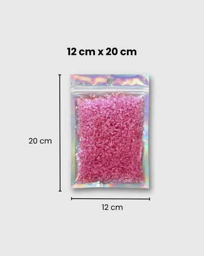 Bolsas Holográficas Resellables – Cierre Hermético Ziplock para Almacenamiento y Presentación