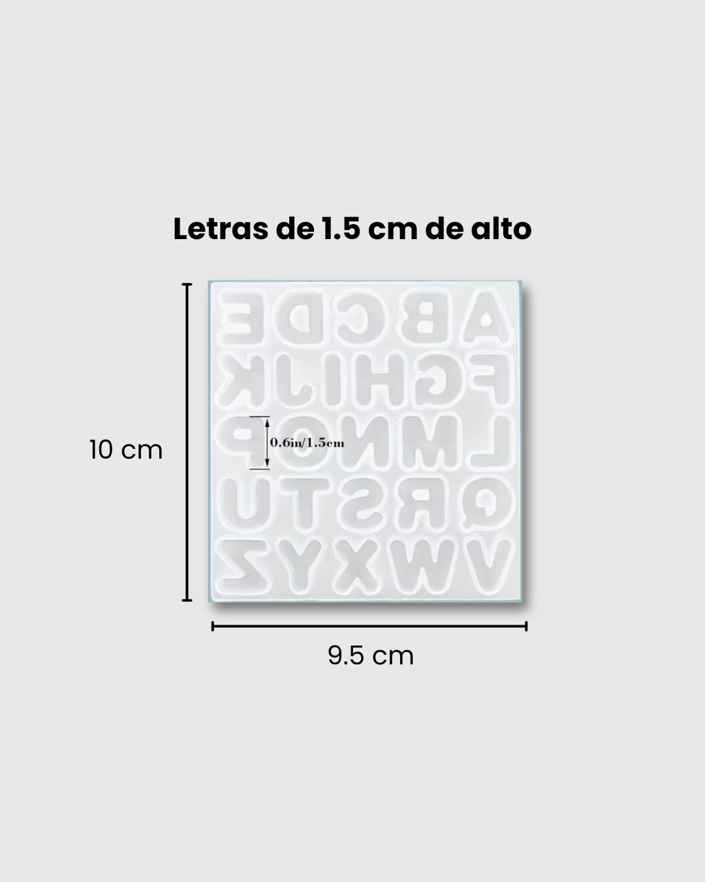 Molde de Silicona para Colgantes de Letras Mini