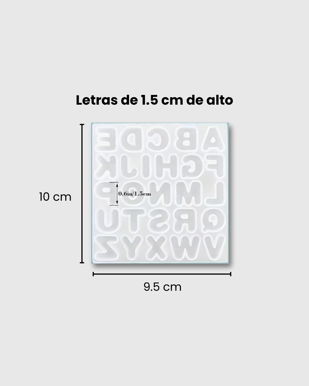 Molde de Silicona para Colgantes de Letras Mini