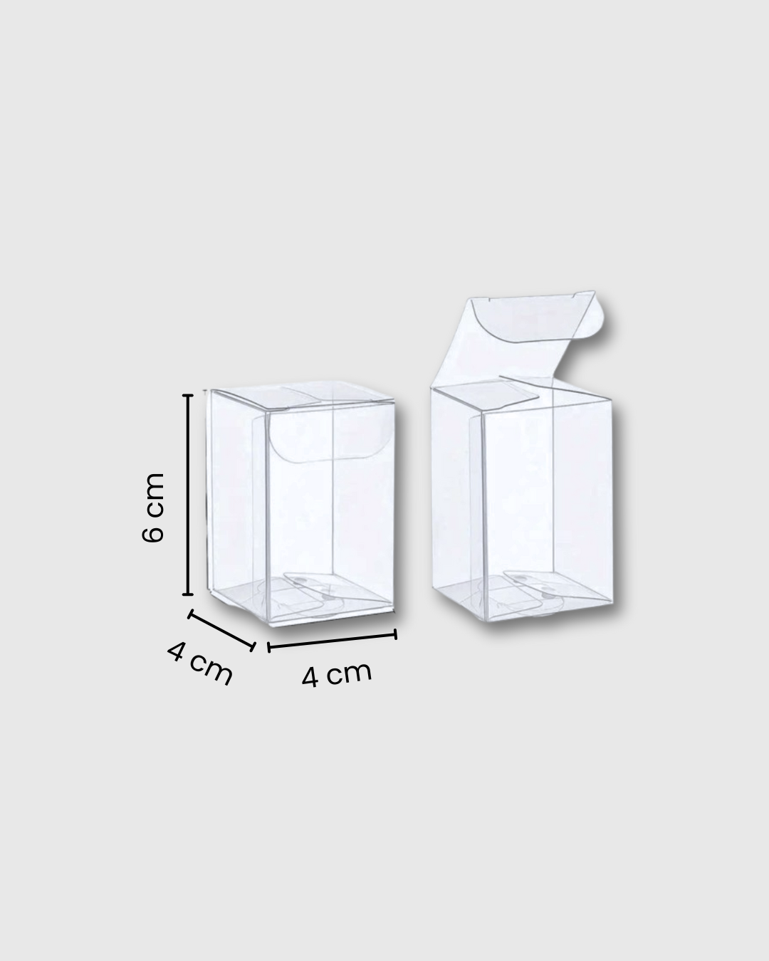 caja transparente para velas