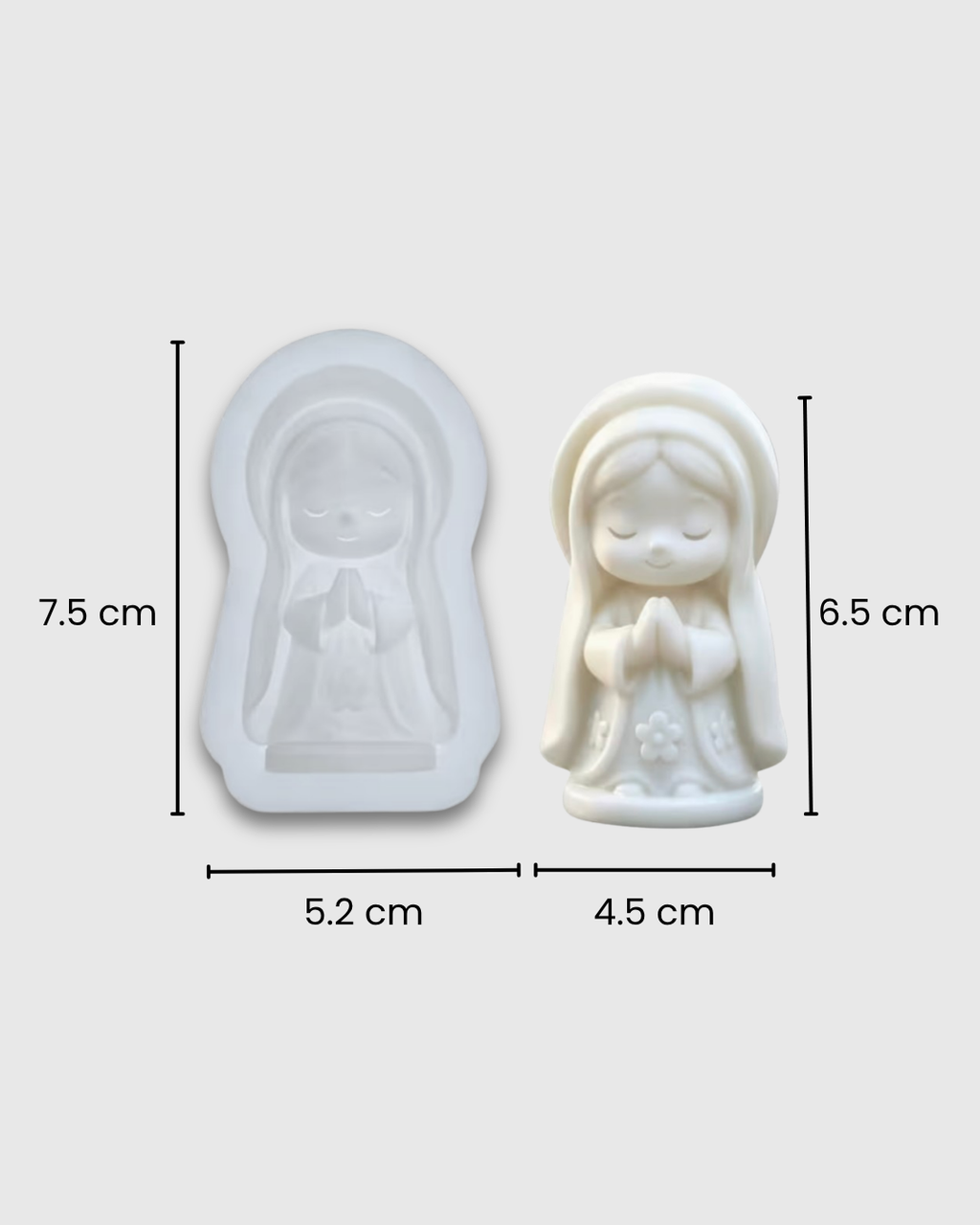 Molde de Silicona Virgen Maria orando