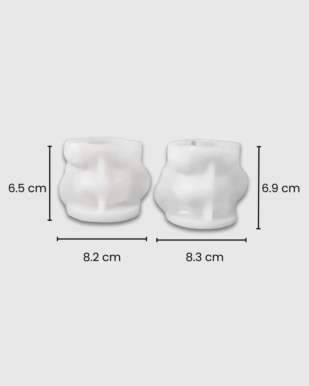 Set de 2 Moldes de Silicona en Forma de Elefantes
