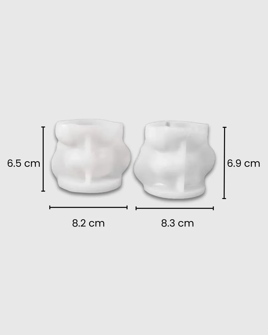 Set de 2 Moldes de Silicona en Forma de Elefantes