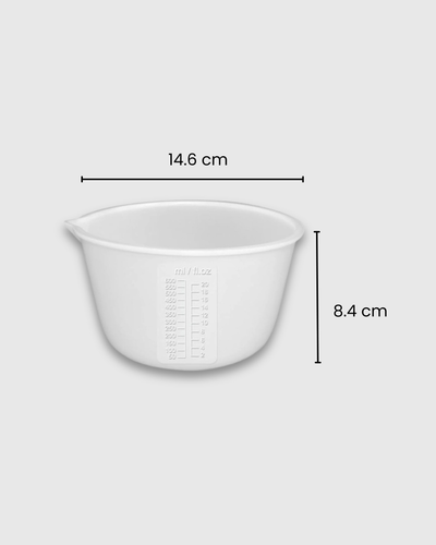 Recipiente medidor de silicona de 600 ml
