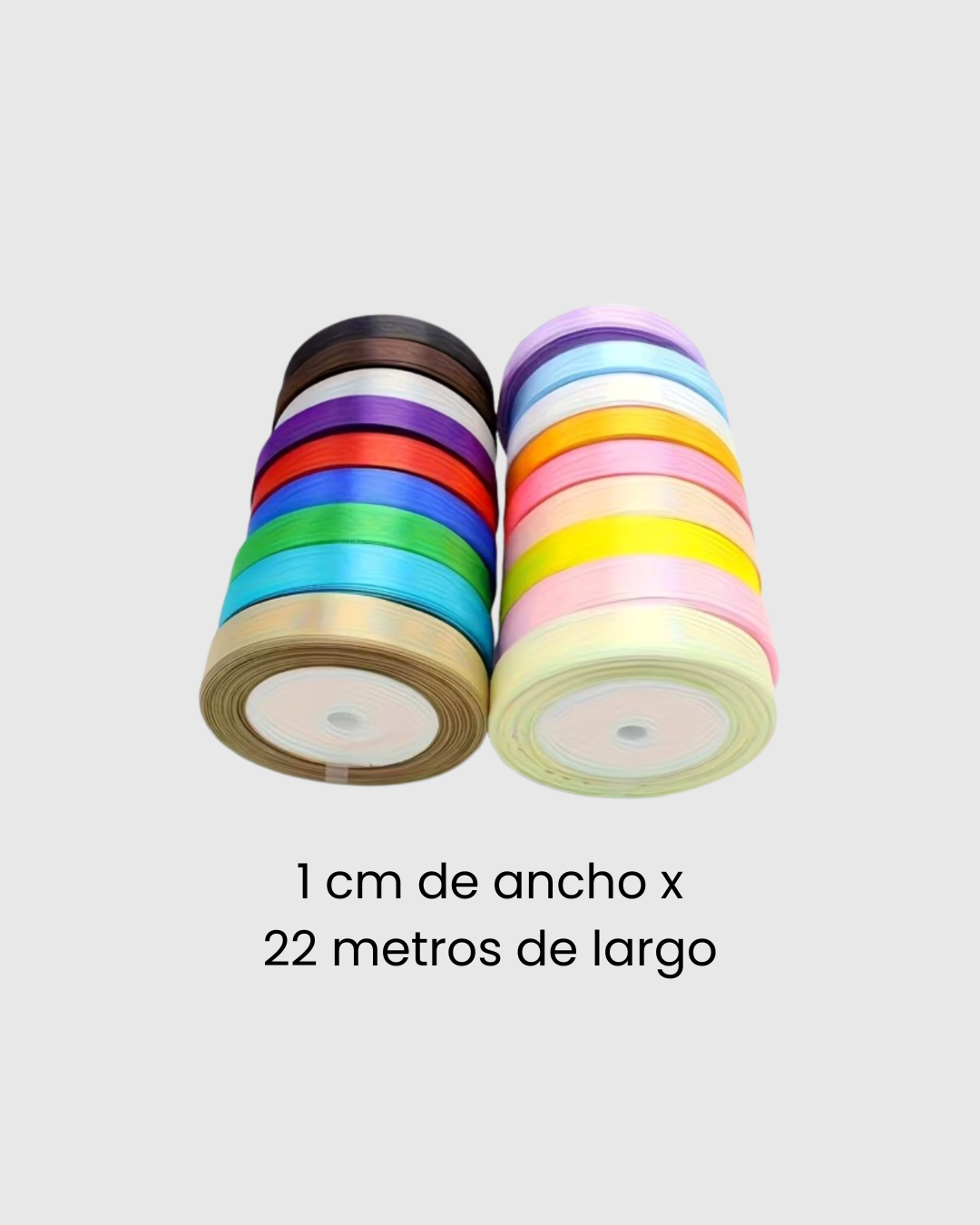 Rollo de Cinta Satén 1 cm x 22 metros