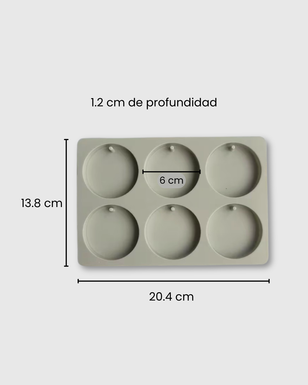 Molde de Silicona Redondo de 6 Cavidades