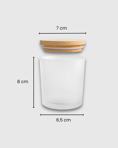 recipiente para vela tapa bambú