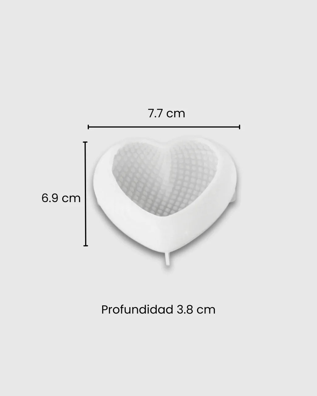Molde de silicona corazón tejido 3D
