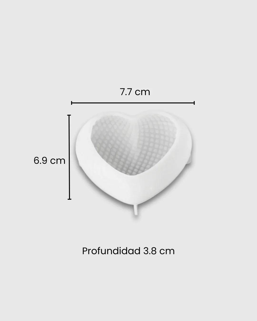 Molde de silicona corazón tejido 3D