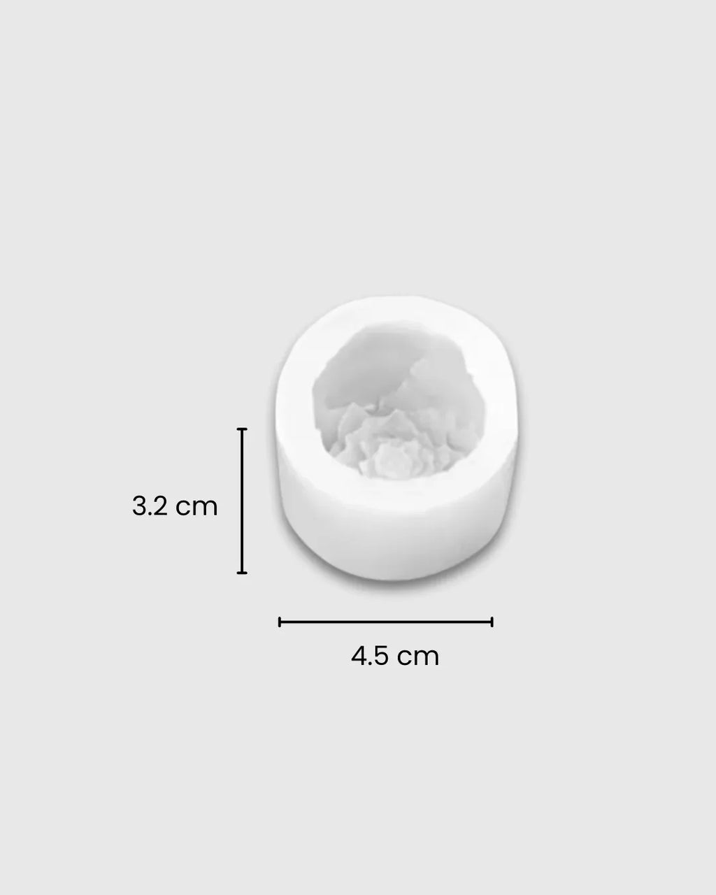 Molde de silicona en forma de rosa realista