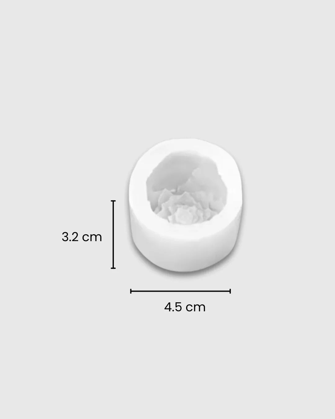 Molde de silicona en forma de rosa realista