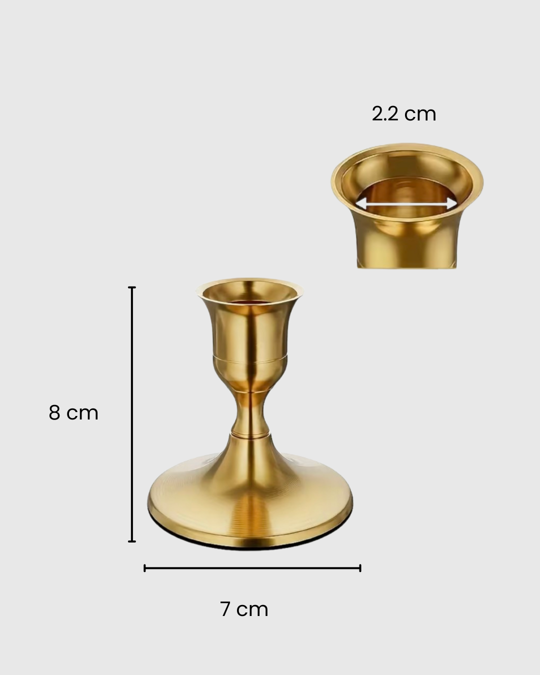 Portavelas Vintage de Latón