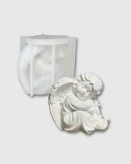 Molde de silicona en forma de ángel sentado