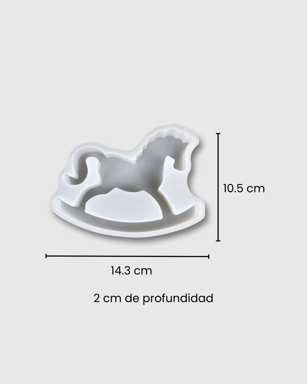 Molde de Silicona en Forma de Caballito Balancín