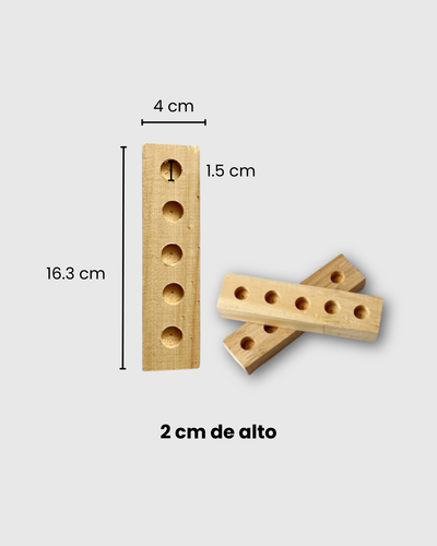 Base de Chingale con 5 Orificios para Velas