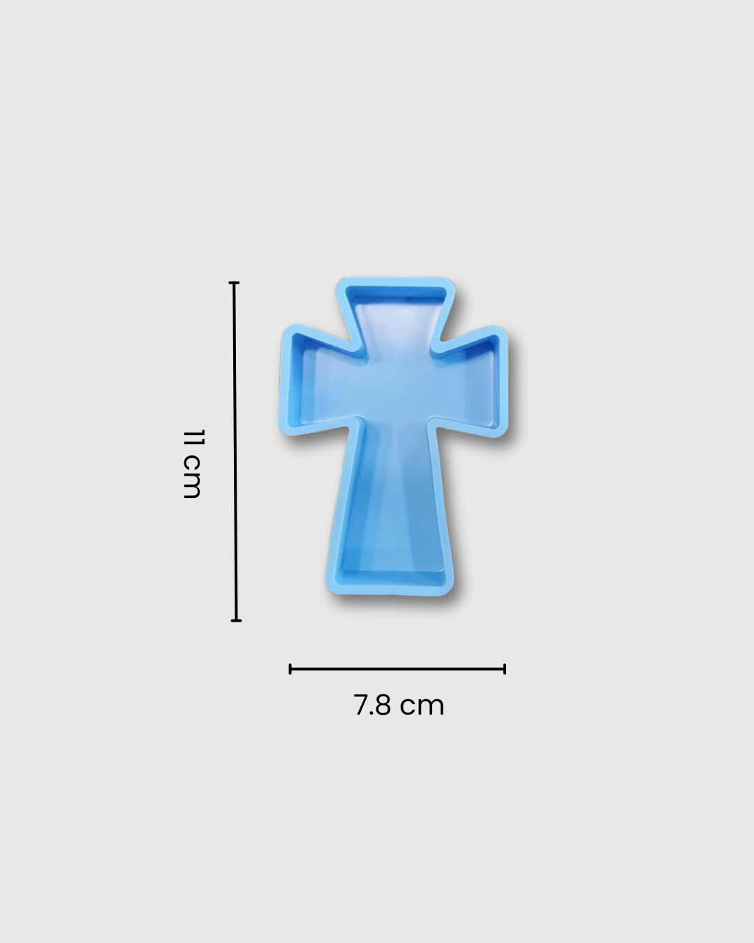 Molde de silicona en forma de cruz