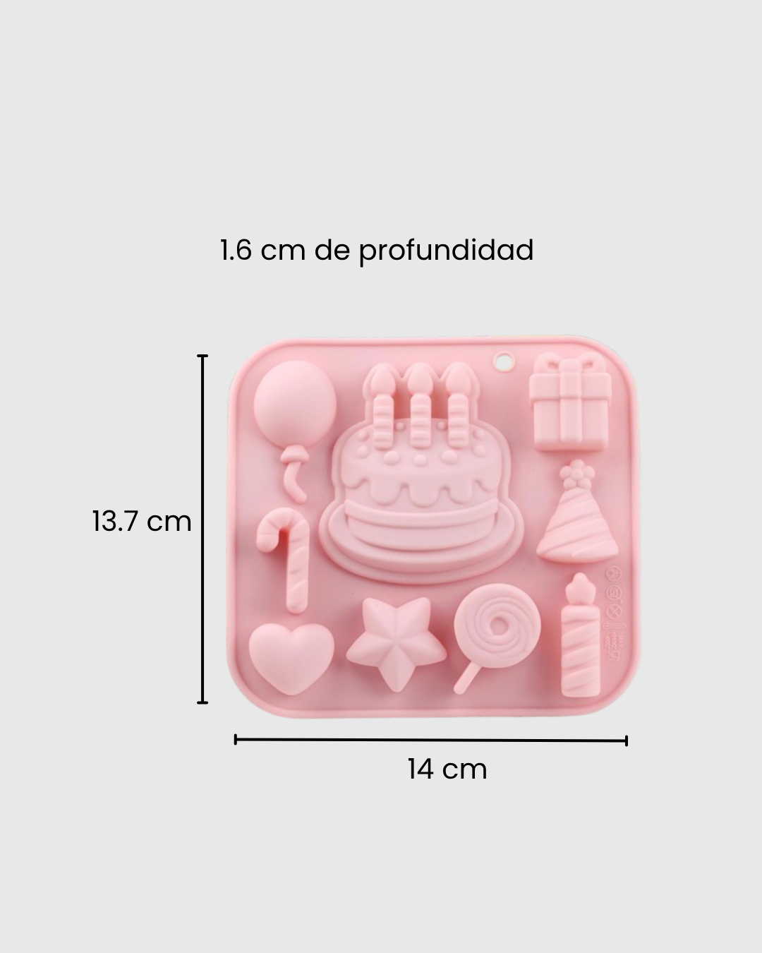 Molde de silicona de  cumpleaños - 9 cavidades