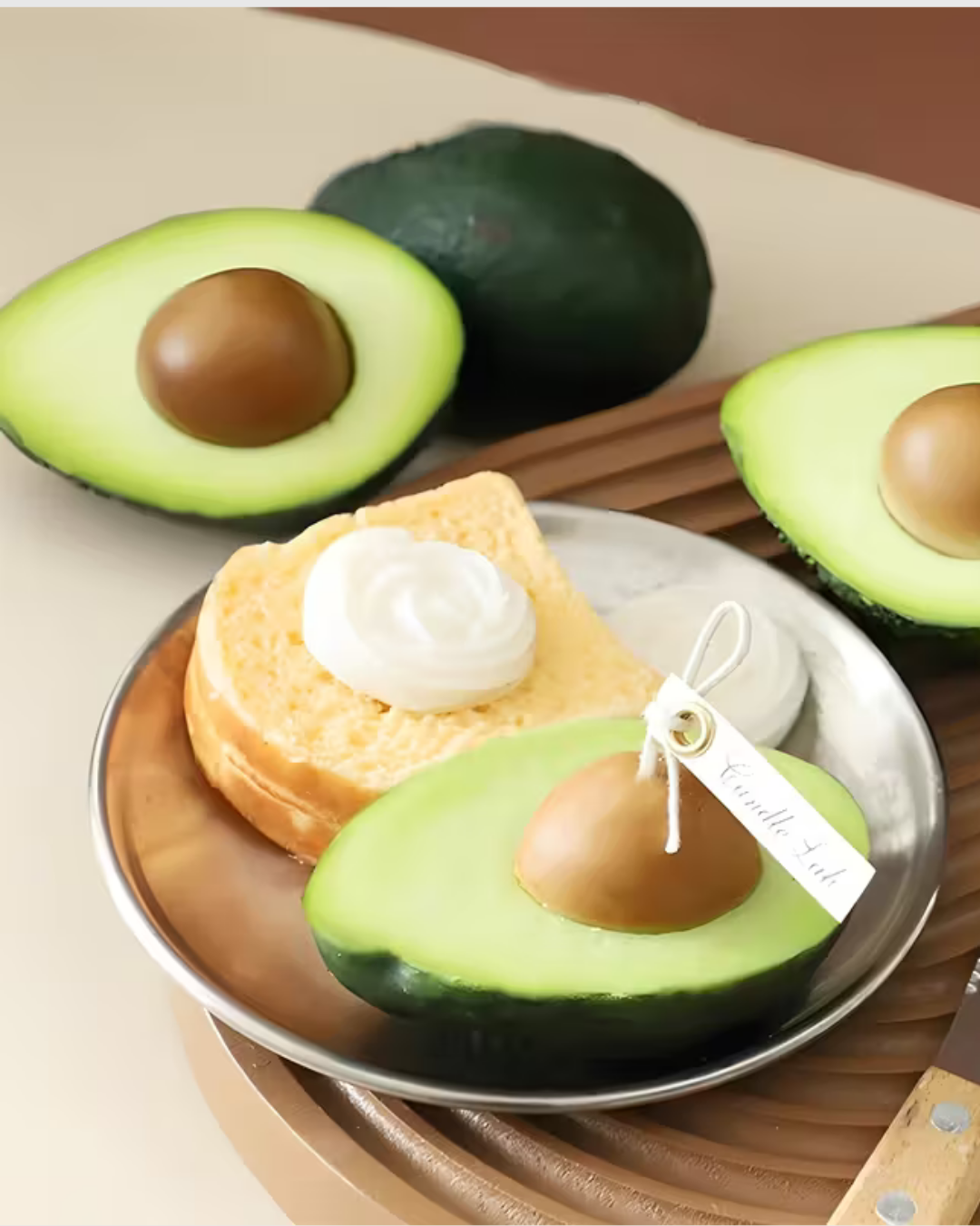 Molde de silicona en forma de aguacate