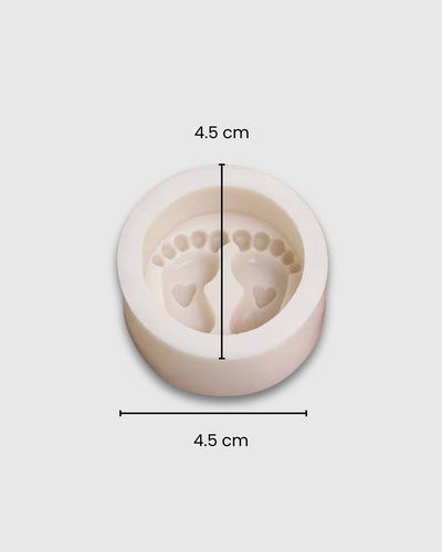 Molde de Silicona Pequeños Pies de Bebé con Corazón