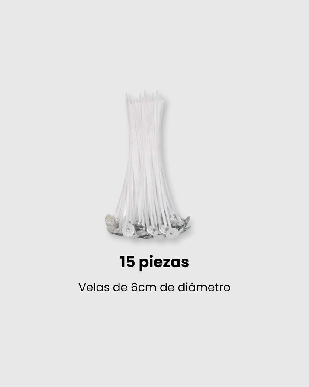 Set 15 pabilos importados para vela 6 cm